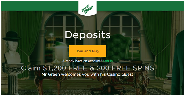 Mr green casino deposits