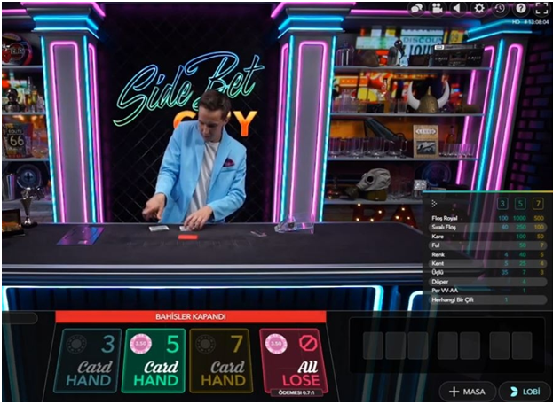Side Bet City Live Game