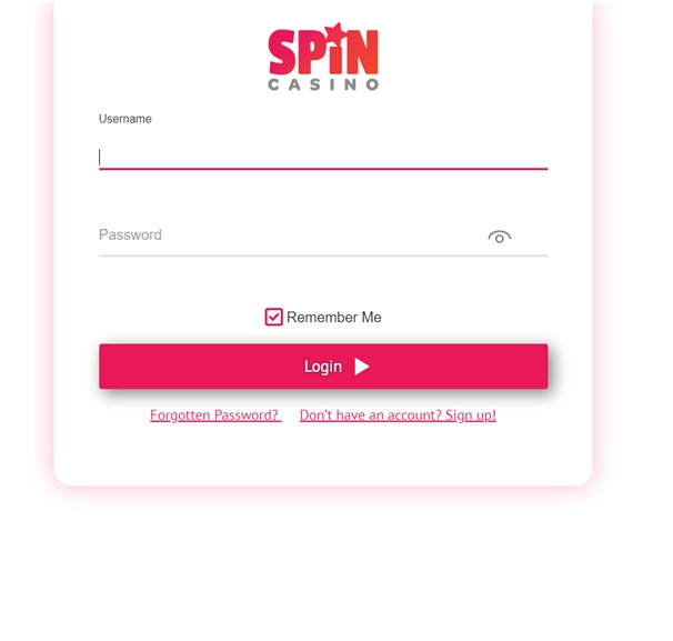 Spin casino - Getting started