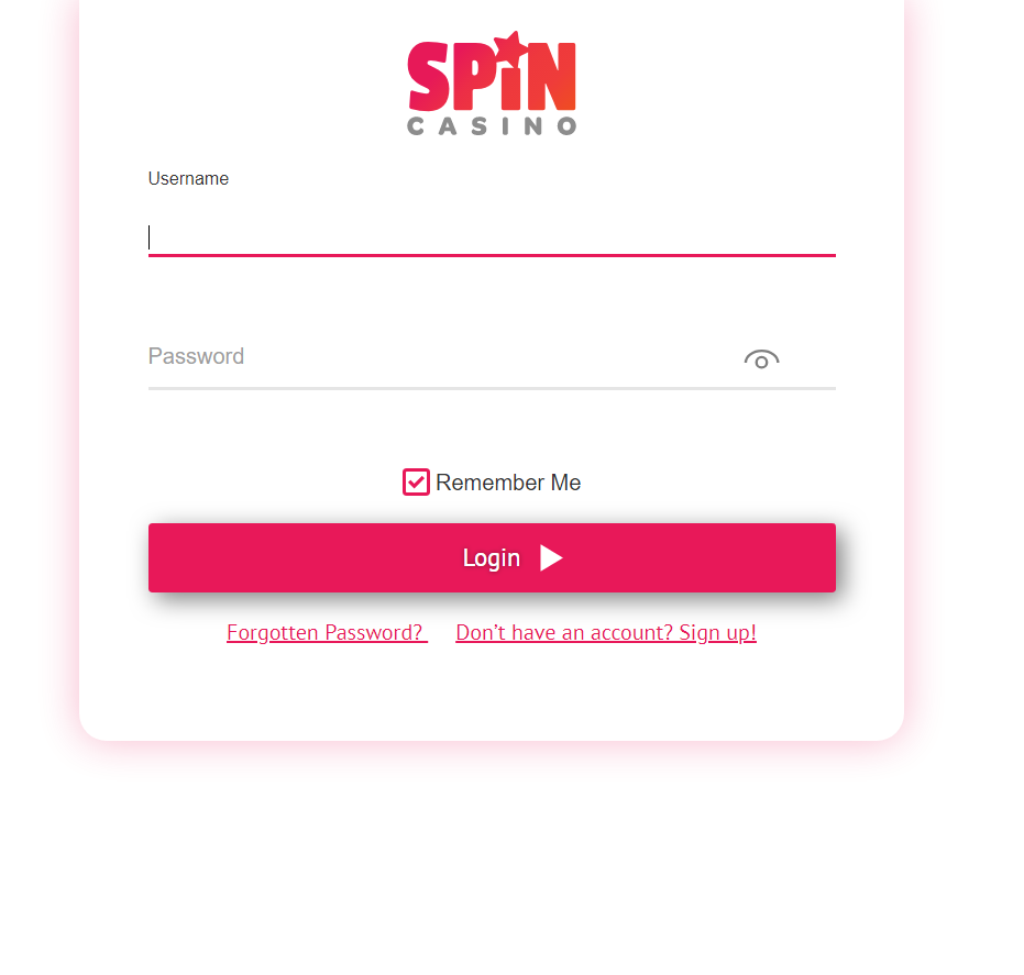 Spin casino getting started
